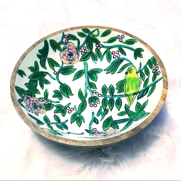 Opalhouse Other - ✨SALE✨Beautiful Wooden/ Hand Painted Decor Bowl